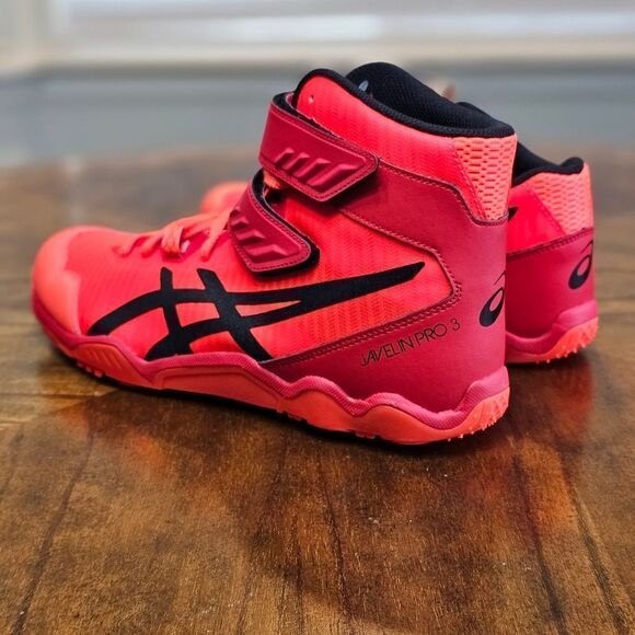 Asics Javelin Pro 3 Spikes Sunrise Red Black Men's 10 Track Field Shoes 1093A180 - Picture 11 of 12